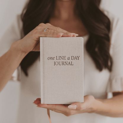 Tan One Line A Day Memory Journal
